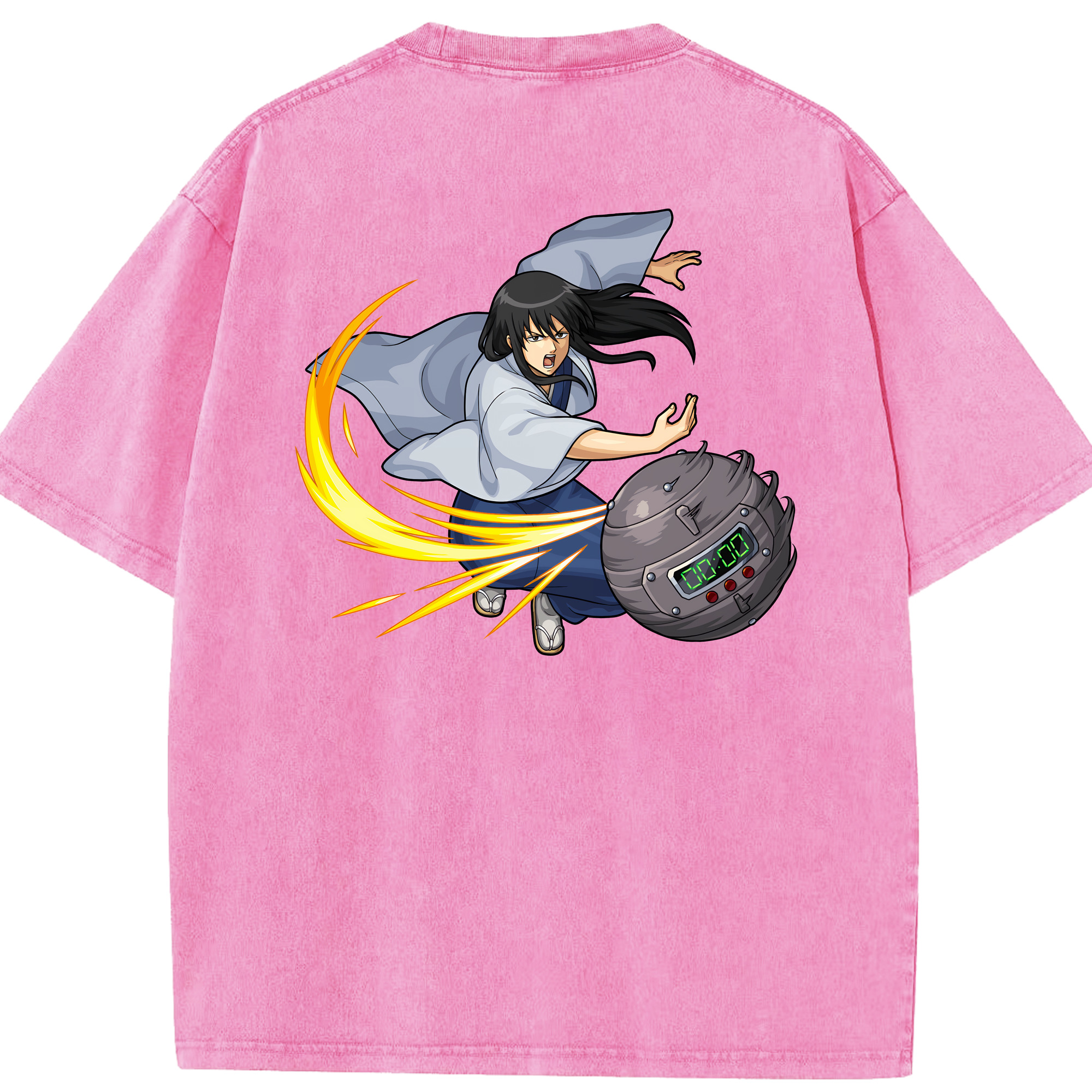 （画像用） ぎんたま 坂田銀時（さかたぎんとき） 神楽 志村新八（しむら しんぱち） GINTAMA Sakata Gintoki Kagura Shimura Shinpachi 綿100% ヴィンテージ風 半袖Tシャツ（背面プリント）